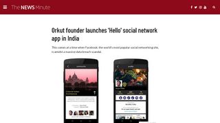 
                            6. Orkut founder launches 'Hello' social network app in India | The News ...