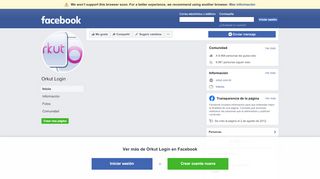 
                            5. Orkut Login - Inicio | Facebook