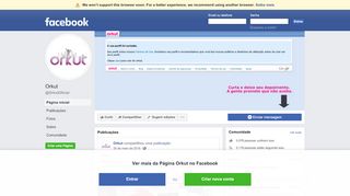 
                            4. Orkut - Página inicial | Facebook