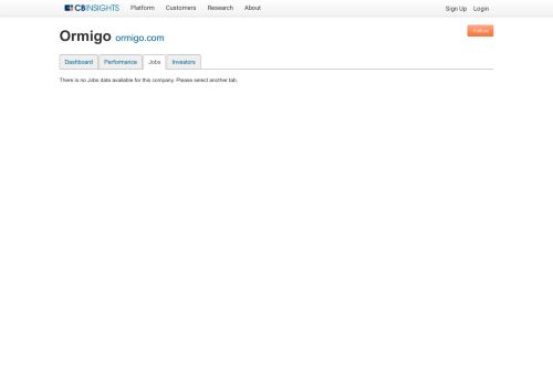 
                            12. Ormigo Jobs - CB Insights