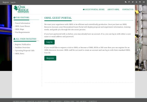 
                            11. ORNL Guest Portal