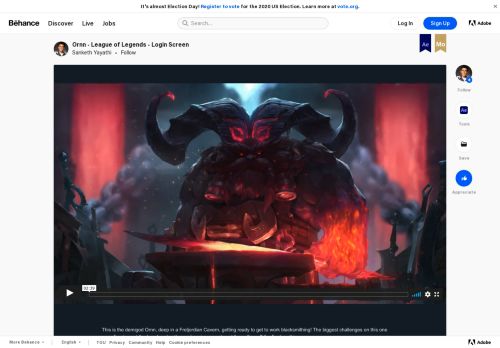 
                            9. Ornn - League of Legends - Login Screen on Behance