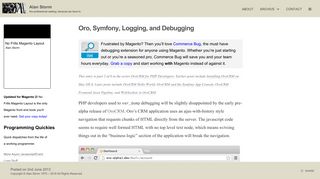 
                            11. Oro, Symfony, Logging, and Debugging – Alan Storm