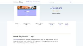 
                            5. Ors.cxc.org website. Online Registration - Login.