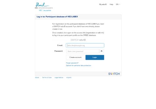 
                            12. ORSEE: Admin login page - Unil