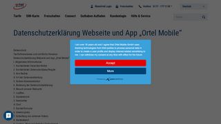 
                            6. Ortel Mobile - Datenschutz