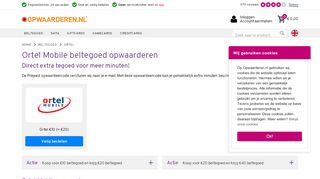 
                            6. Ortel Mobile prepaid beltegoed. (€10=€20) | Opwaarderen.nl