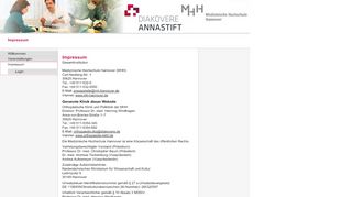 
                            9. Orthopaedie-MHH-Veranstaltungen: Impressum - (MHH) im Annastift