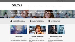 
                            3. Oryon: Business Email And Cloud Hosting (Trusted by 6,000 customers!)
