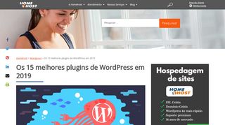 
                            11. Os 15 melhores plugins de Wordpress em 2019 | Homehost