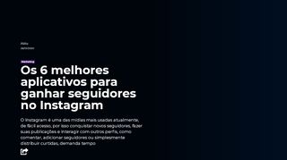 
                            13. Os 6 melhores aplicativos para ganhar seguidores no Instagram ...