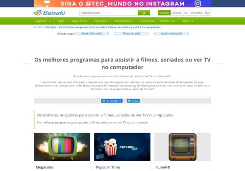 
                            3. Os melhores programas para assistir a filmes, seriados ou ver TV no ...