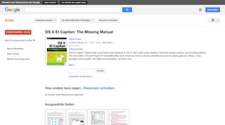 
                            12. OS X El Capitan: The Missing Manual