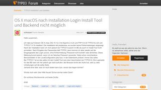 
                            7. OS X macOS nach Installation Login Install Tool und Backend nicht ...