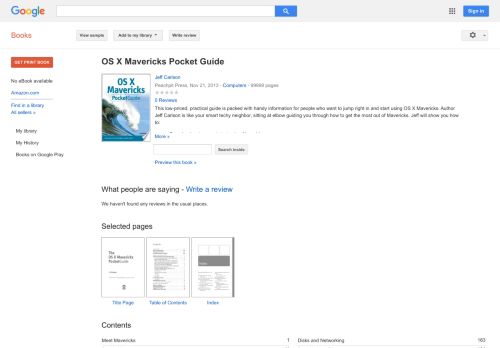 
                            10. OS X Mavericks Pocket Guide