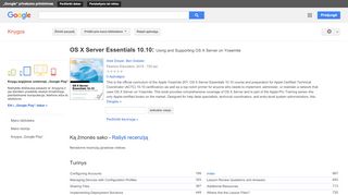 
                            8. OS X Server Essentials 10.10: Using and Supporting OS X Server on ... - „Google“ knygų rezultatas