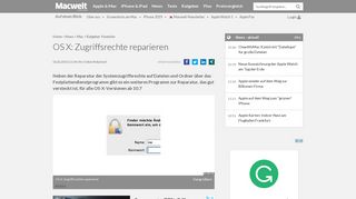 
                            4. OS X: Zugriffsrechte reparieren - Macwelt