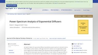 
                            12. OSA | Power-Spectrum Analysis of Exponential Diffusers