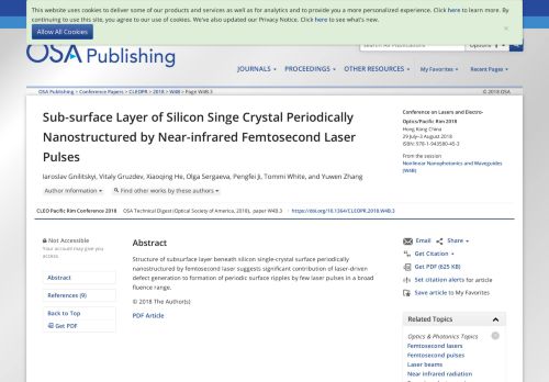 
                            13. OSA | Sub-surface Layer of Silicon Singe Crystal Periodically ...