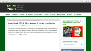 
                            7. Oscar Dalvit CEO di Bilpix azienda di network marketing - MLM ZOOM