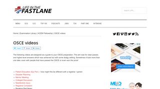 
                            13. OSCE videos • Life in the Fast Lane • LITFL • Medical Blog