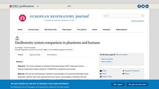 
                            1. Oscillometry system comparison in phantoms and humans | European ...