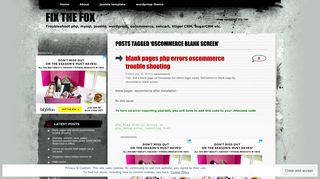 
                            7. oscommerce blank screen | Fix the fox