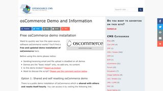 
                            9. osCommerce Demo Site » Try osCommerce without installing it