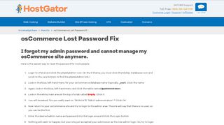 
                            8. osCommerce Lost Password Fix « HostGator.com Support Portal