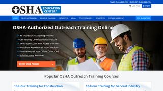
                            1. OSHA Education Center: OSHA 10 & 30 Hour Online Training Courses