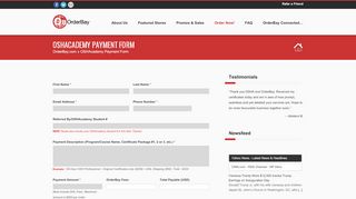 
                            9. OSHAcademy Payment Form | OrderBay.com