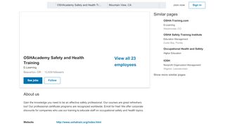 
                            5. OSHAcademy Safety and Health Training | LinkedIn