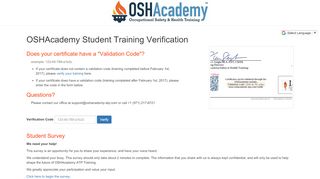 
                            3. OSHAcademy Student Training Verification - OSHAcademy-ATP