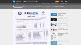 
                            13. OSHAcademy Student Transcript - SlideShare