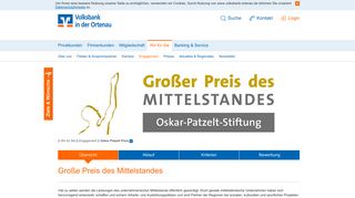 
                            8. Oskar Patzelt Preis - Volksbank in der Ortenau eG