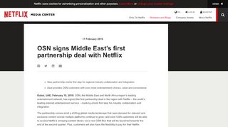 
                            11. OSN signs Middle East's first partnership deal with Netflix