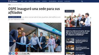 
                            13. OSPE inauguró una sede para sus afiliados - El Tribuno