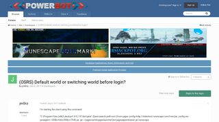 
                            7. (OSRS) Default world or switching world before login? - Developers ...