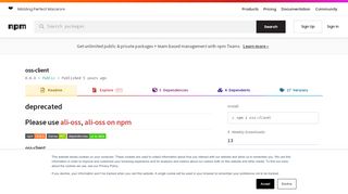
                            6. oss-client - npm