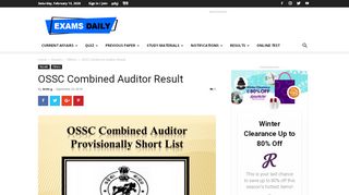 
                            12. OSSC Combined Auditor Result | Exams Daily