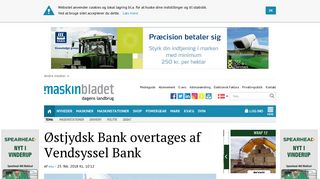 
                            12. Østjydsk Bank overtages af Vendsyssel Bank | Maskinbladet