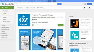 
                            10. Ostsee-Zeitung E-Paper – Apps bei Google Play