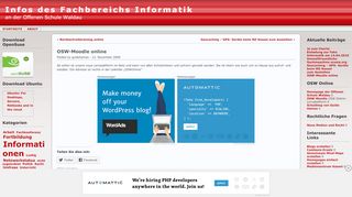 
                            2. OSW-Moodle online « Infos des Fachbereichs Informatik