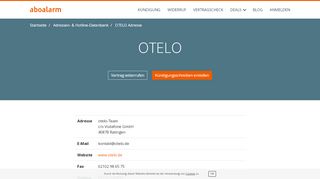 
                            12. OTELO Hotline, Anschrift, Faxnummer und E-Mail - Aboalarm