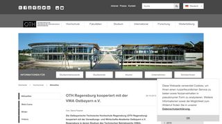 
                            10. OTH Regensburg kooperiert mit der VWA Ostbayern eV