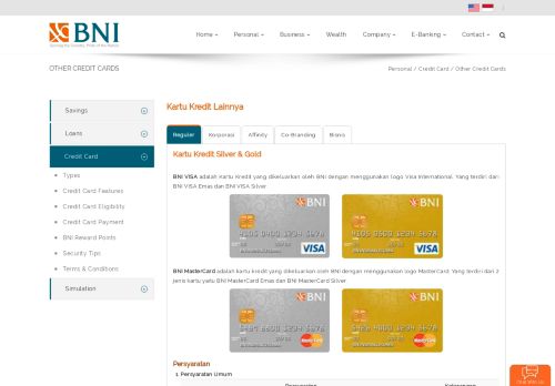 
                            3. Other Credit Cards | BNI