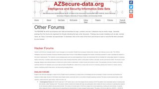
                            8. Other Forums: AZSecure-data.org