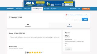 
                            9. OTIMO GESTOR - Por Dentro da Empresa | Infojobs