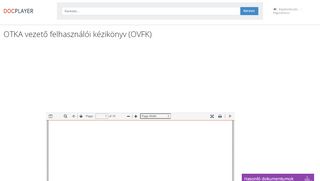 
                            7. OTKA vezető felhasználói kézikönyv (OVFK) - PDF - Docplayer.hu