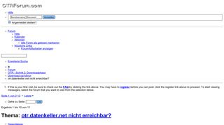 
                            3. otr.datenkeller.net nicht erreichbar? - OTRForum